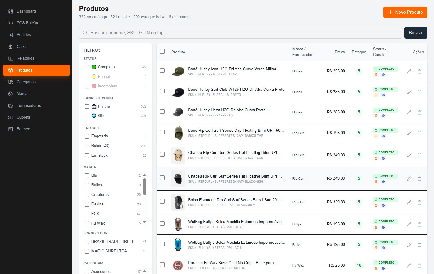 Admin panel